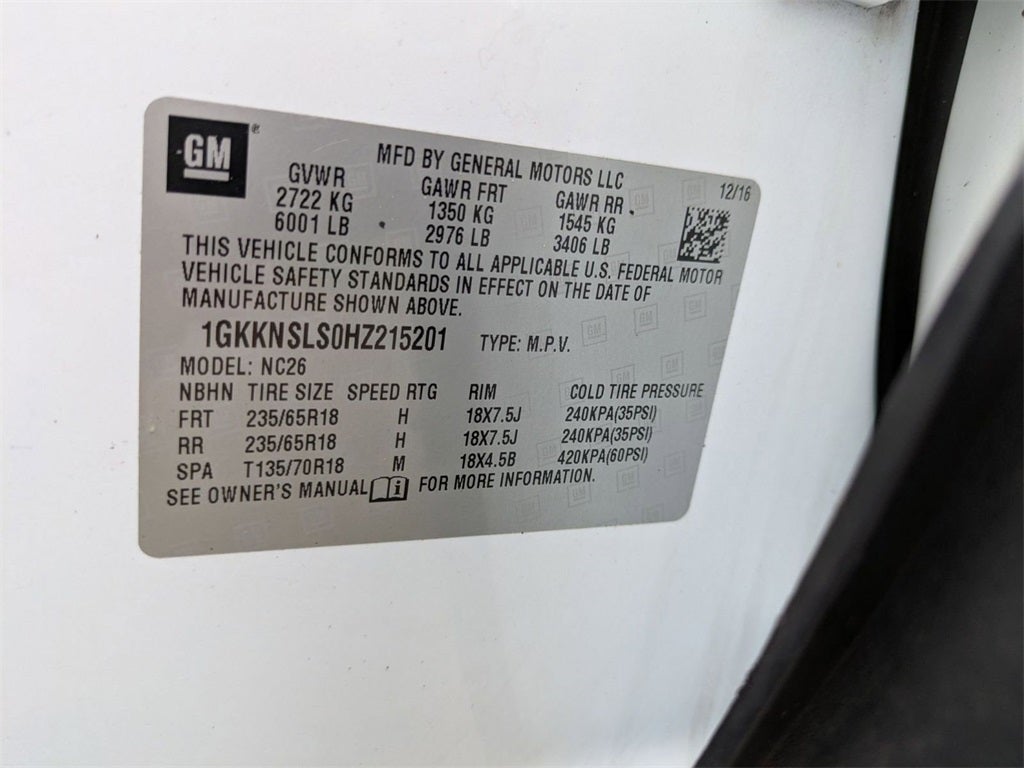 2017 GMC Acadia SLE-2