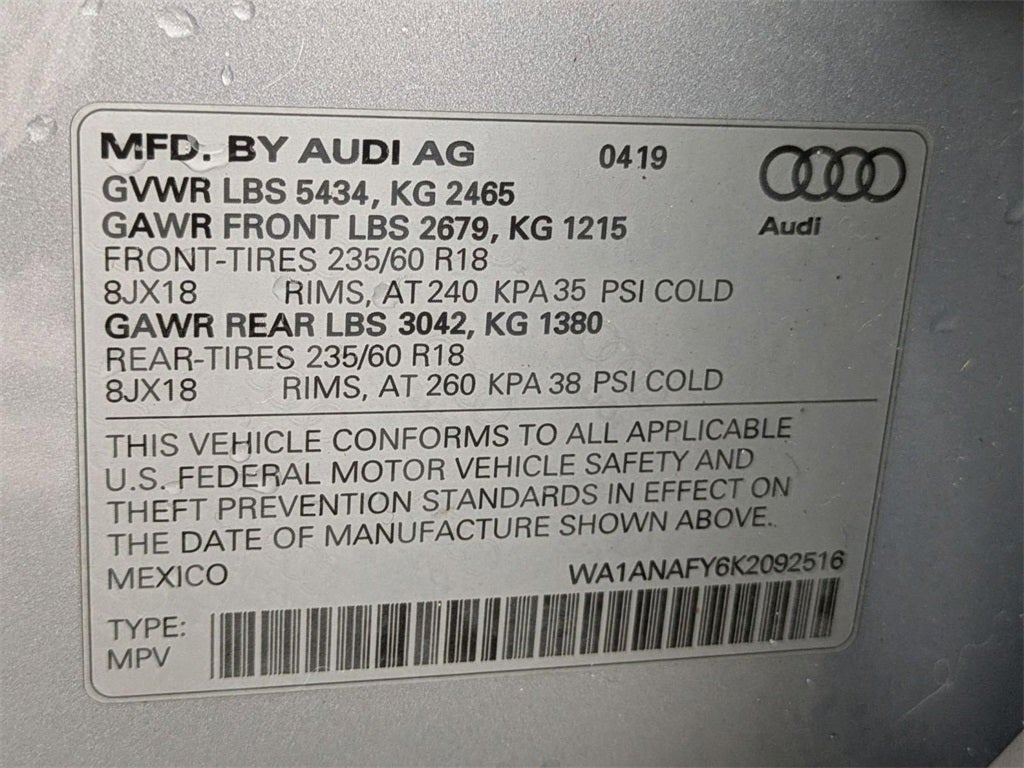 2019 Audi Q5 2.0T Premium quattro