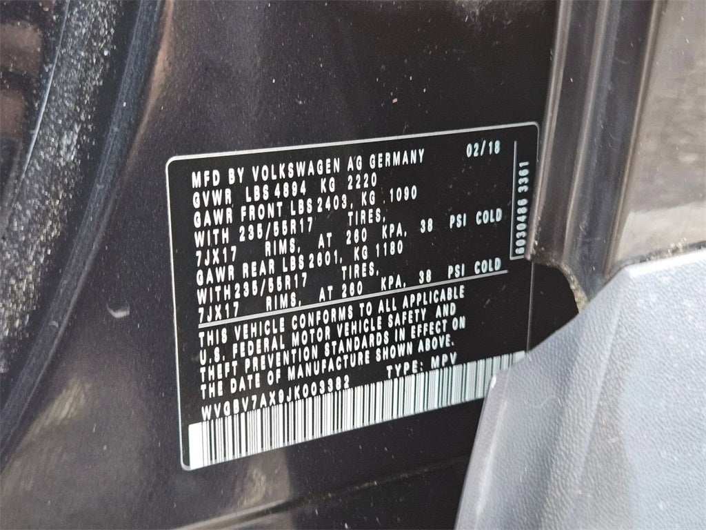 2018 Volkswagen Tiguan Limited 2.0T 4Motion