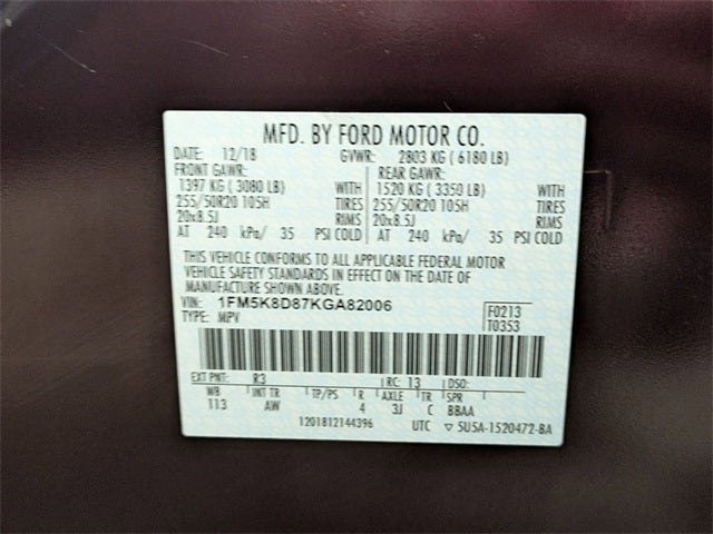 2019 Ford Explorer XLT