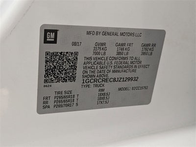 2018 Chevrolet Silverado 1500 LT LT1