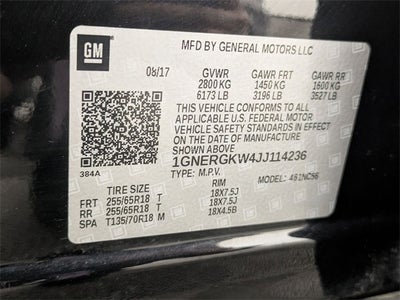 2018 Chevrolet Traverse LT Cloth w/1LT