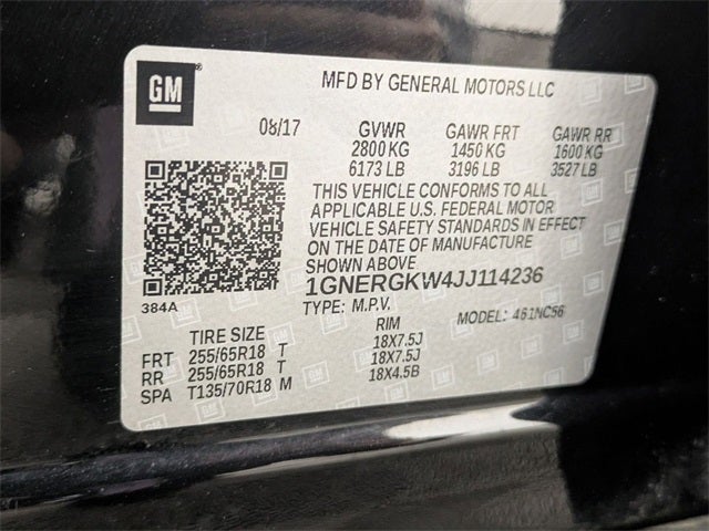 2018 Chevrolet Traverse LT Cloth w/1LT