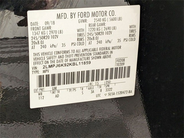 2019 Lincoln Nautilus Select