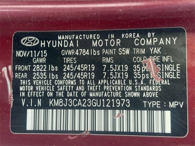 2016 Hyundai Tucson Limited