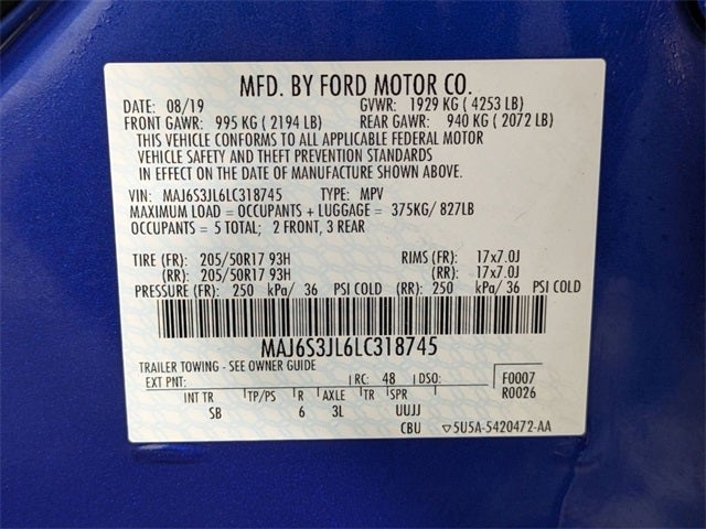 2020 Ford EcoSport SES