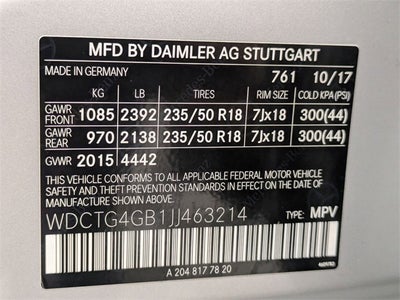 2018 Mercedes-Benz GLA GLA 250 4MATIC®