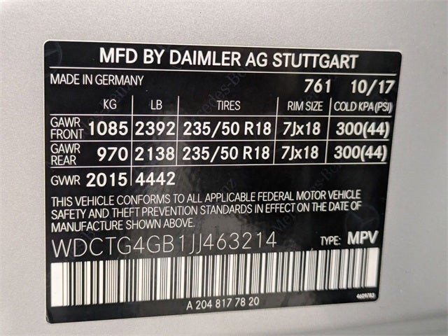 2018 Mercedes-Benz GLA GLA 250 4MATIC®